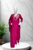 Beautiful Rani  Mul Chanderi Silk Suits