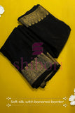 Black Soft Silk Sarees